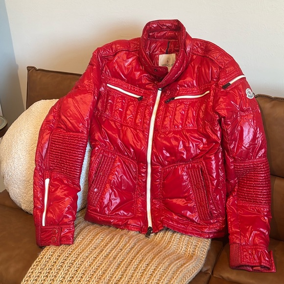 SALE! EUC MONCLER moto-style puffer jacket/Red Hot & Ready for Whatever Weathah! - Picture 3 of 17